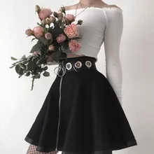 Saias Femininas, элегантные юбки в стиле стимпанк, женские вечерние юбки в готическом стиле, панк, черная сексуальная короткая мини-юбка на молнии, Z4