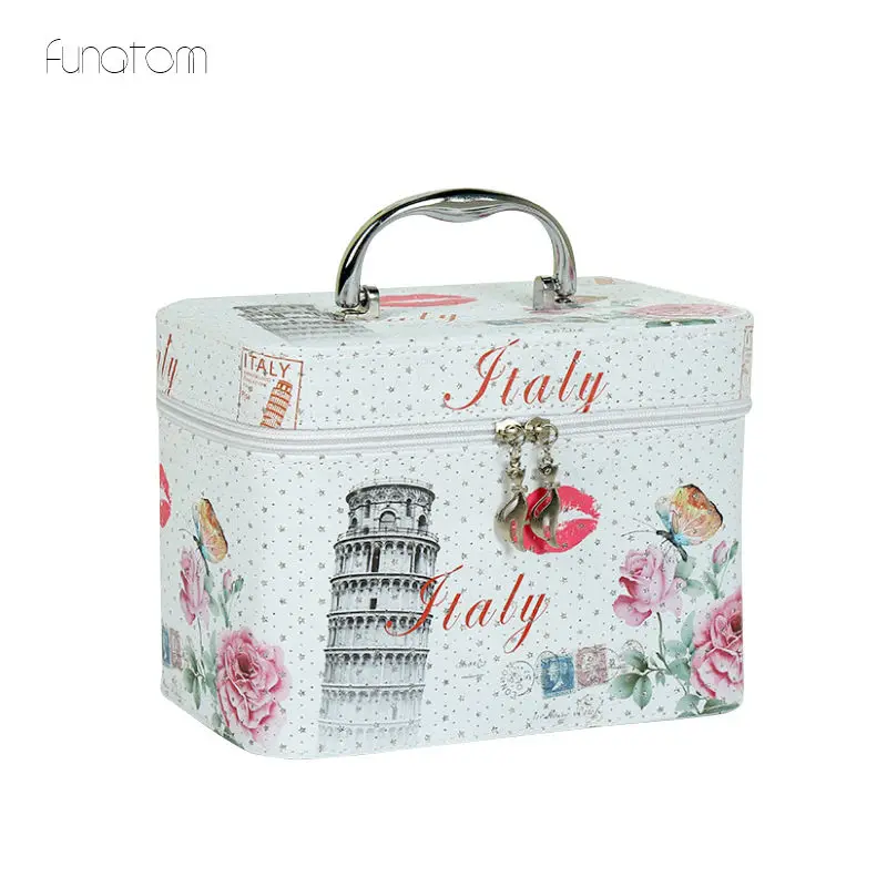  Women Large Capacity Professional Makeup Organizer Fashion Toiletry Cosmetic Bag Multilayer Storage