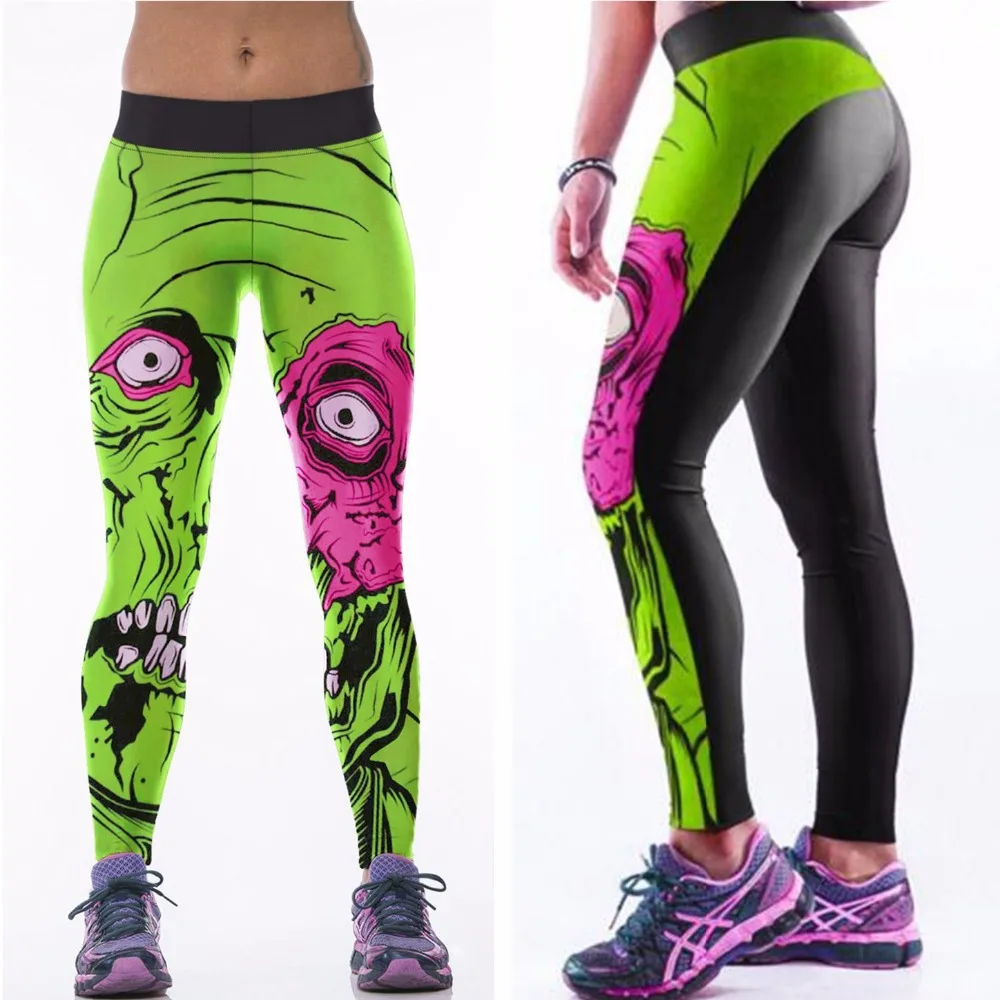 Green Plants vs Zombies Sports Yoga Pants Women Running Trousers Women