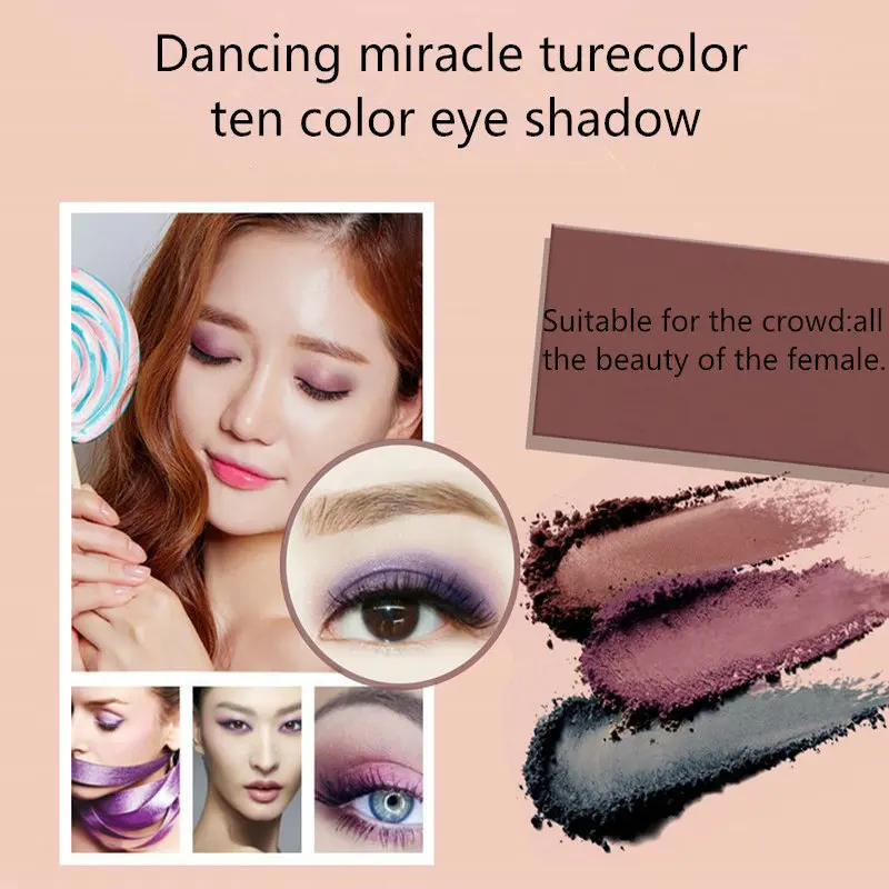Палитра теней для век палитра 10 цветов разных макияжа|matte eye shadow|eye shadowlight shadow |