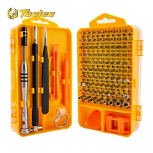 Toolgo 108 in 1 Screwdriver Set Chrome Vanadium Steel Multifunction Watch Mobile Disassembly Repair Tool hoen 98pcs chrome vanadium steel screwdriver tool set screwdriver bits extension rod screwdriver sleeve hand tool kit