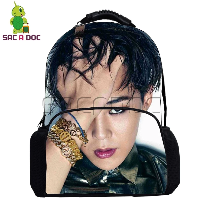 

Kpop Idol G-DRAGON Backpack Womens Mens Fashion Travel Bags Bigbang GD School Backpacks for Teenage Girls Boys Laptop Backpack