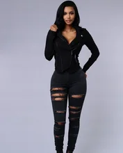 Women Jeans 2017 Fashion New spring Western Sexy Pencil Ripped Hole Springy Jeans