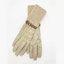 FLYBER, элегантные однотонные женские перчатки, зимние теплые мягкие рукавицы на запястье, полный палец, guantes mujer, мода