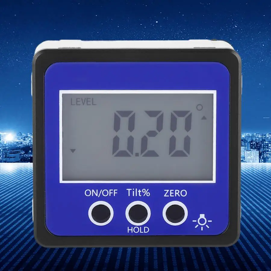 

Digital Protractor Inclinometer Level Box 4*90 Degree Magnetic Base Digital Inclinometer Waterproof Angle Finder Leveling Tool