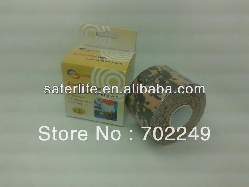 

wholesale multifunctional 5cm *5m muscle bandage camouflage kinesiology sports tape colored military tape