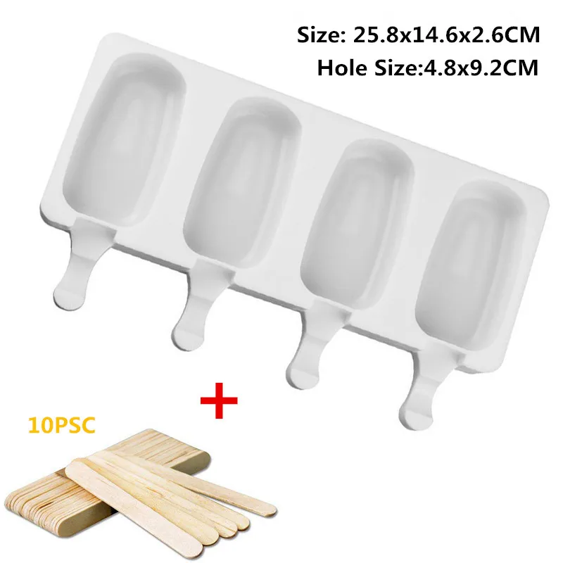 

Hollow Silicone with 4 Ice Cream Making Mold Cake candy bar Ice Making Mould Polygon/Bear's/Heart-shaped DIY Chocolate Mold
