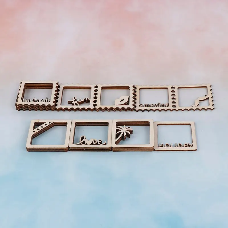 

DIY Christmas Photo Frame Pendant Star Heart Shape Wood Photo Frame Modern Simple Style Party Home Decor