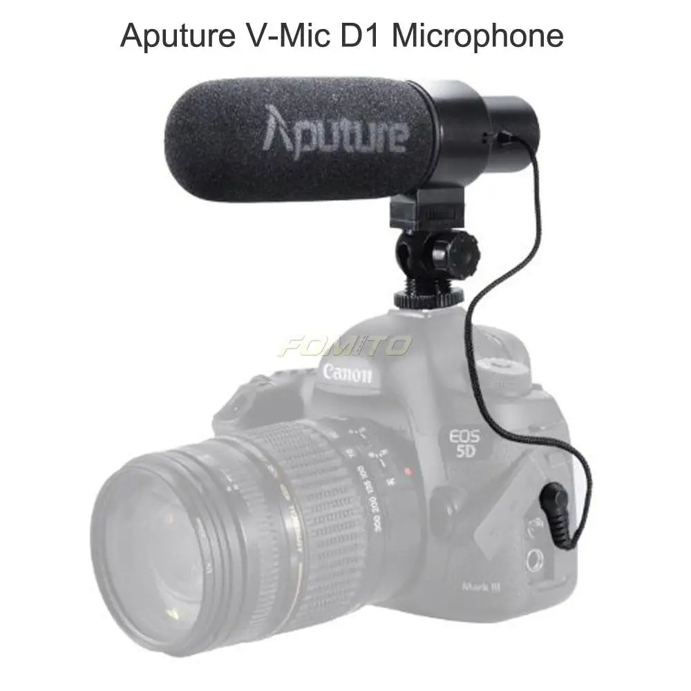 

Aputure V-Mic D1 Interview Directional Condenser Shotgun on Camera Microphone for Canon 550D 600D 6D 60D 7D DSLR DV Camcorder