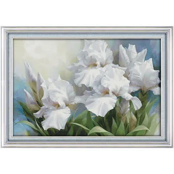 

Big Size Iris Flower DMC Cross Stitch DIY Needlework 14CT 11CT Counted China Cross Stitch Kits for Embroidery Crafts Free