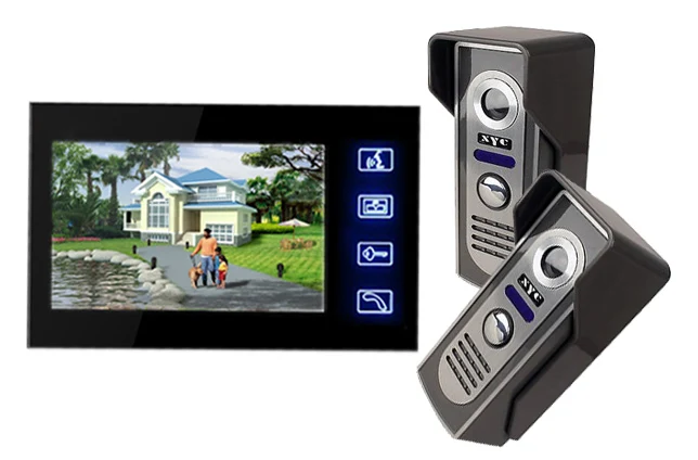 Yobang сенсорный ключ безопасности " проводной видео Porteiro дверной звонок ЖК-дисплей домашний Видео дверной телефон системный блок Wth ИК камера ночного видения