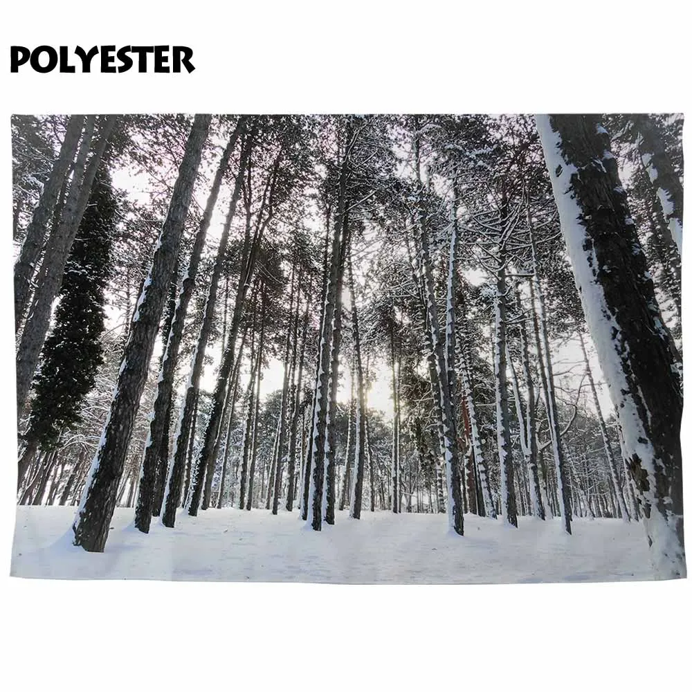 Allenjoy photography backdrops snow scene frozen trees winter forest model portrait photo photoboard for professional studio