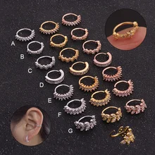 Feelgood 1 шт. серебряные и золотые для ушей пирсинг ювелирные изделия CZ спираль серьги, Надеваемые На ушной хрящ Грач обруч плотно пирсинг кольцо