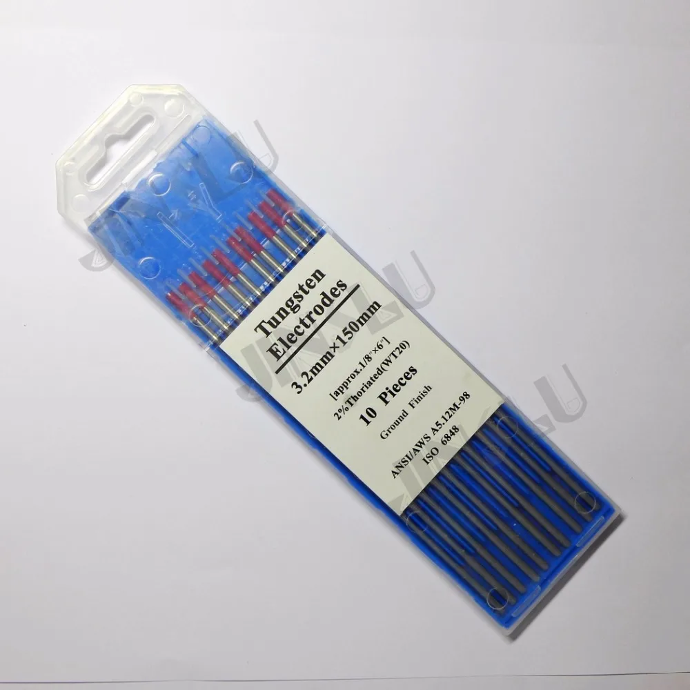

Free Shipping TIG Welding Tungsten Electrode 2% Thoriated WT20 Red 1/8" x 6 (3.2mmx150mm) 10PCS