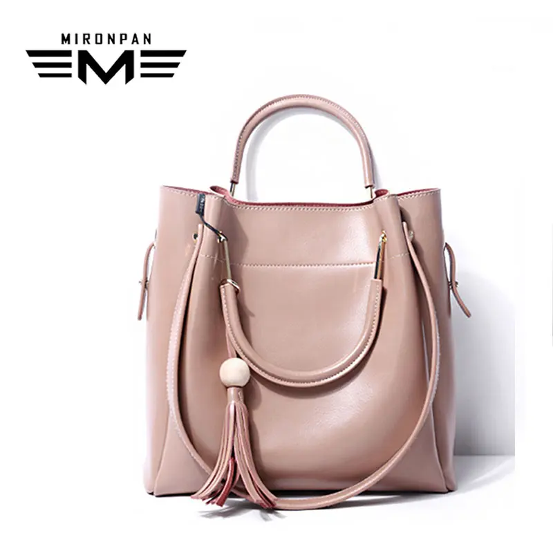 

MIRONPAN 2018 Genuine Leather Women's Handbag Female Solid Zipper Shopping Shoulder Bag Women Business Party Fashion Handbag