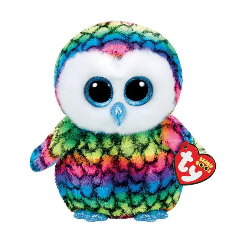 

Ty Beanie Boos Stuffed & Plush Animals Colorful Owl Toy Doll 6" 15cm