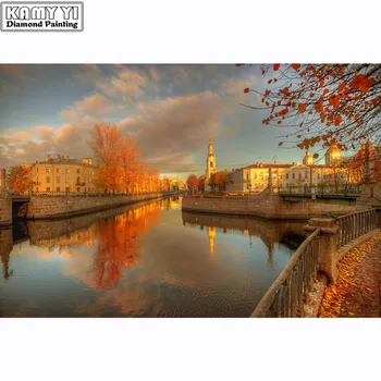 

100% Full 5D Diy Daimond Painting Cross-stitch Autumn Scenery 3D Diamond Painting Round&Square Rhinestones Paintings Embroidery