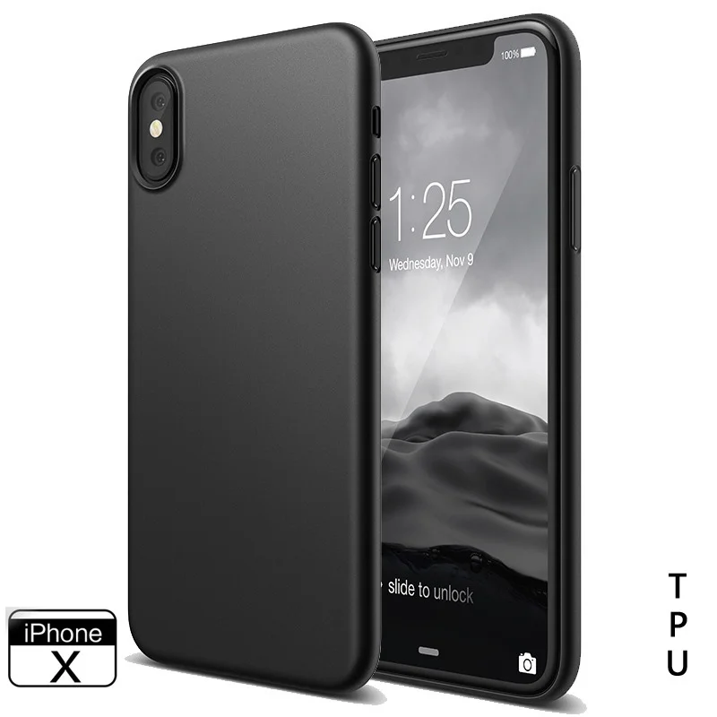 

For iphone x Bumper Case Silicone TPU Soft Touch Case Fundas Slim Back Protect Skin Phone Cover For iphone 7 plus