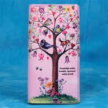 Из искусственной кожи для девочек бумажник с изображением персонажей из мультфильма, принт с животными; дети; молния; кавайная сумка монет детские кошельки Держатель для карт Для женщин кошелек для денег