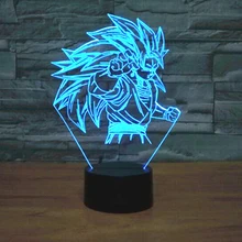 3D Dragon Ball z ночник 7 цветов Изменение светодиодный настольная лампа Рождественский подарок Новинка освещение