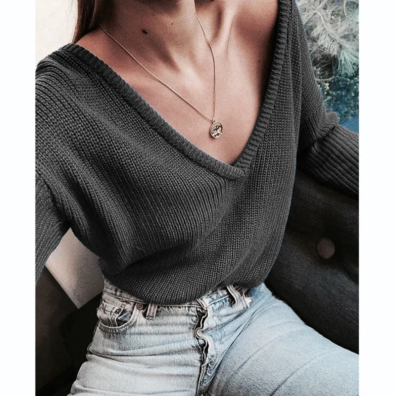 2019 autumn and winter hot sale sexy women sweaters computer knitted cute comfortable pullover v-neck female sweaters 2019 autumn and winter hot sale sexy women sweaters computer knitted cute comfortable pullover v-neck female sweaters