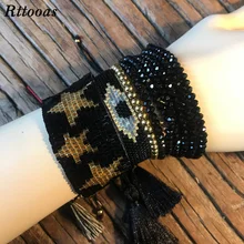Rttooas сглаза счастливый браслет для женщин Handmad бусины Miyuki Delica браслет модные летние ювелирные изделия аксессуары браслет для девочек