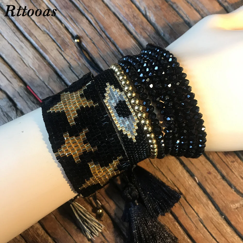 

Rttooas Evil Eye Lucky Bracelet Women Handmad MIYUKI Delica Beads Bracelet Fashion Summer Jewelry Accessories Bracelet Girls