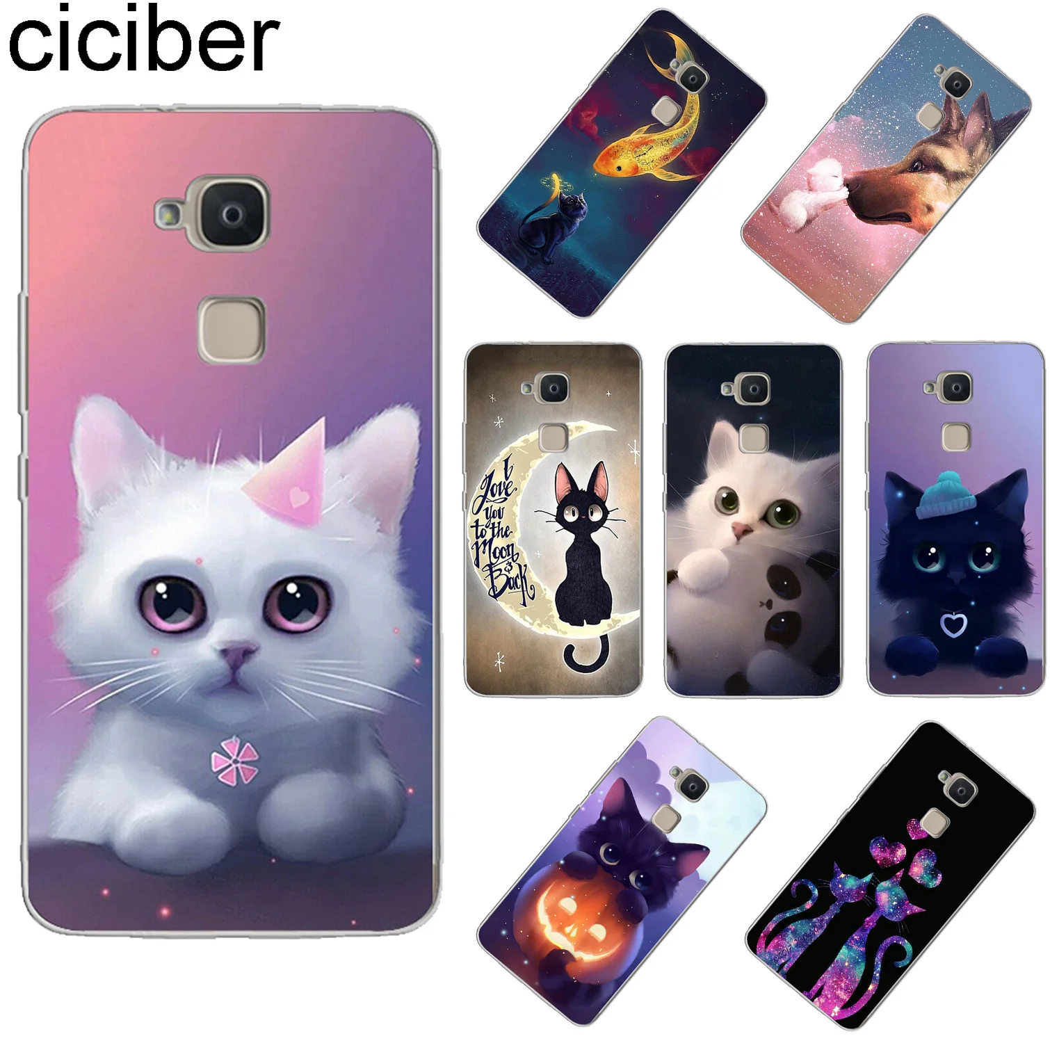 

ciciber For BQ Aquaris U2 C U X5 V VS X2 X M Plus Lite Pro Soft TPU Phone Case For BQ E5s M5 M5.5 E4.5 M4.5 Cute kitten Cat Capa