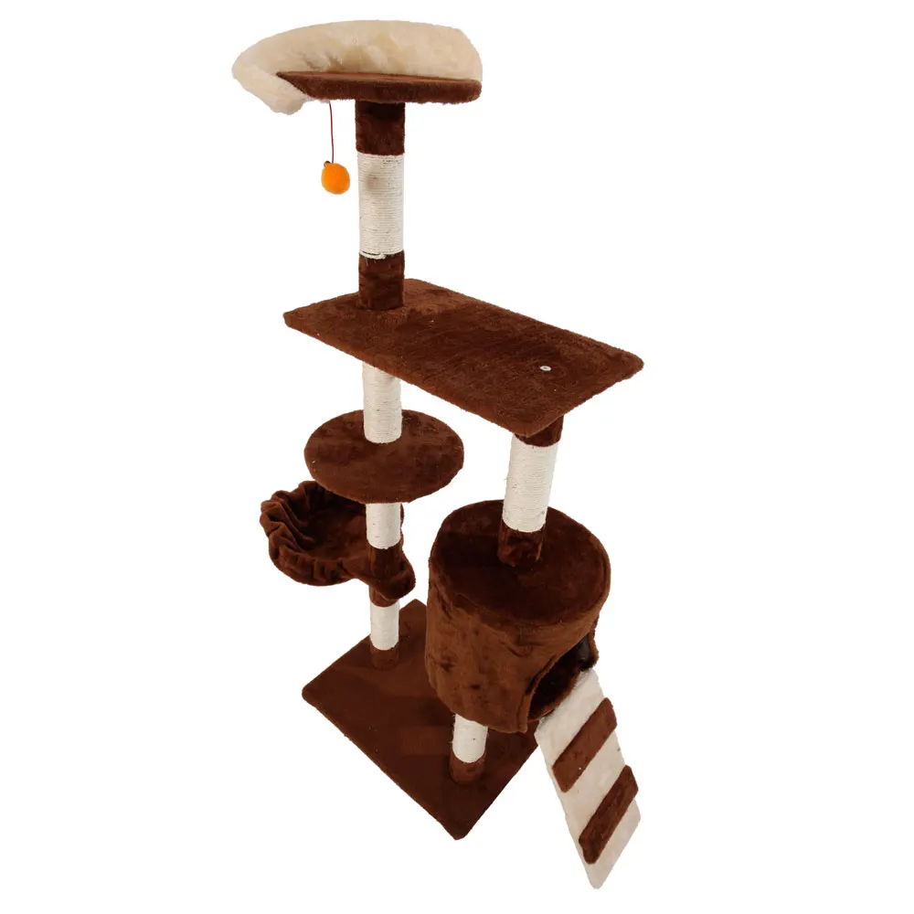 

M20 53" Stable Cute Sisal Cat Climb Holder Cat Tower Coffee