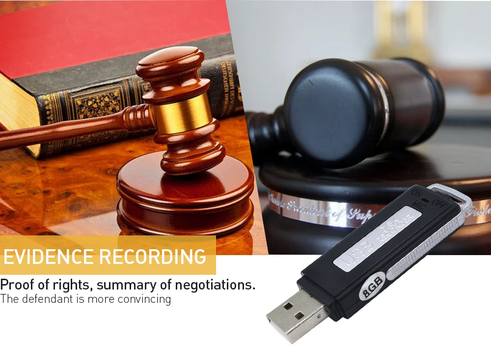 TISHRIC Usb диктофон 8 Гб Профессиональный перезаряжаемый мини флеш-накопитель диктофон аудио Gravador De Voz