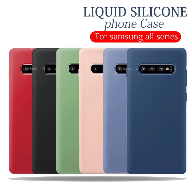 

For samsung s10 plus Case Liquid Silicone phone cases on the For samsung Galaxy a50 s10E a40 a70 a30 a10 m10 m20 fundas coque