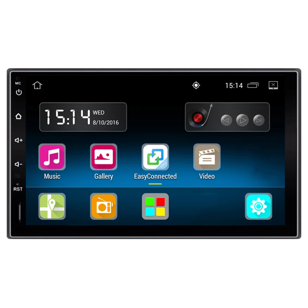 

2Din Android 7.1 Car Video Player Radio Stereo 7'' Touch Screen HD 1024X600 GPS Navigation Bluetooth Wifi USB Front Rear Camera