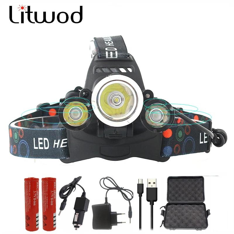 

Z20 IR Sensor rechargeable led headlamp head flashlight torch xml 3T6 head lamp waterproof light headlight 18650 battery