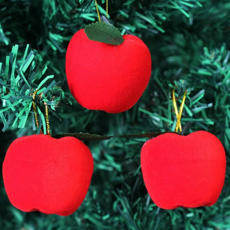 Christmas Tree Ornament Foam Red Apples Christmas Hang Decorations