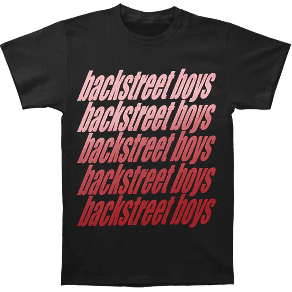 

Authentic BACKSTREET BOYS Vintage Repeat Logo Slim-Fit T-Shirt S-3XL NEW O-Neck Fashion Casual High Quality Print T Shirt