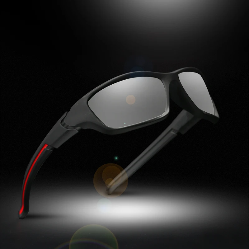 2018 marca fotocromáticos Gafas de sol polarizadas hombres Ciclismo camaleón decoloración Gafas de sol bicicleta Plaza conducción Gafas de Ciclismo