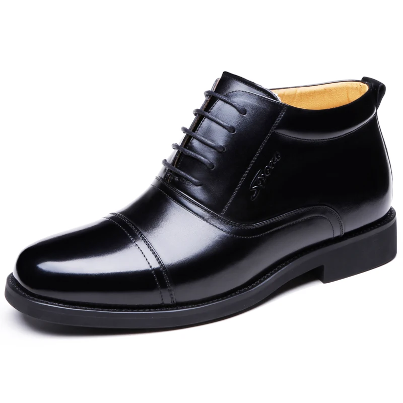 

2018 Extra Size 45 46 47 Man Genuine Leather Snow Boots Winter High Quality Soft Leather Shoes White Wool Inner Man Snow Boots