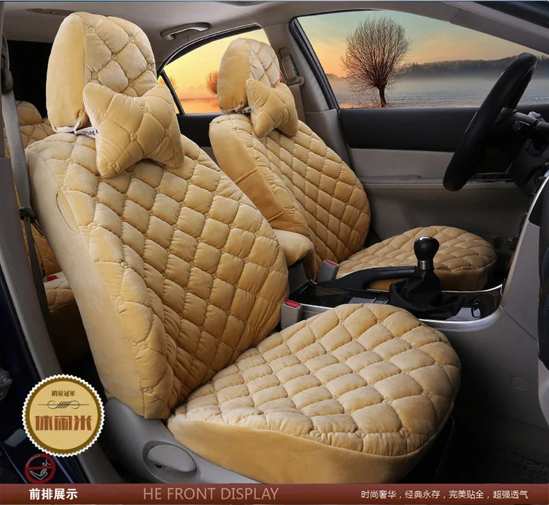 fashion winter velvet pink customized car seat cover setin Automobiles