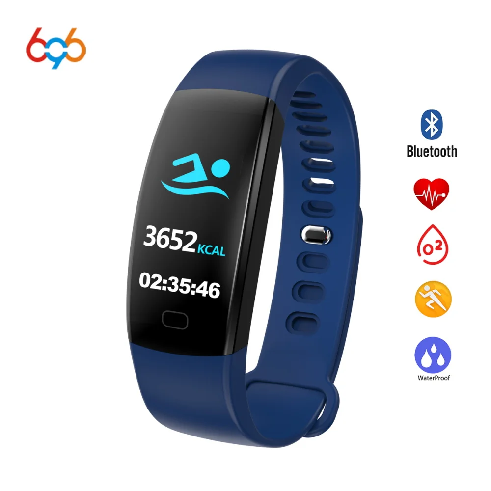 

696 F64HR Bluetooth 4.0 Waterproof Smart Fitness Tracker Bracelet Wristband