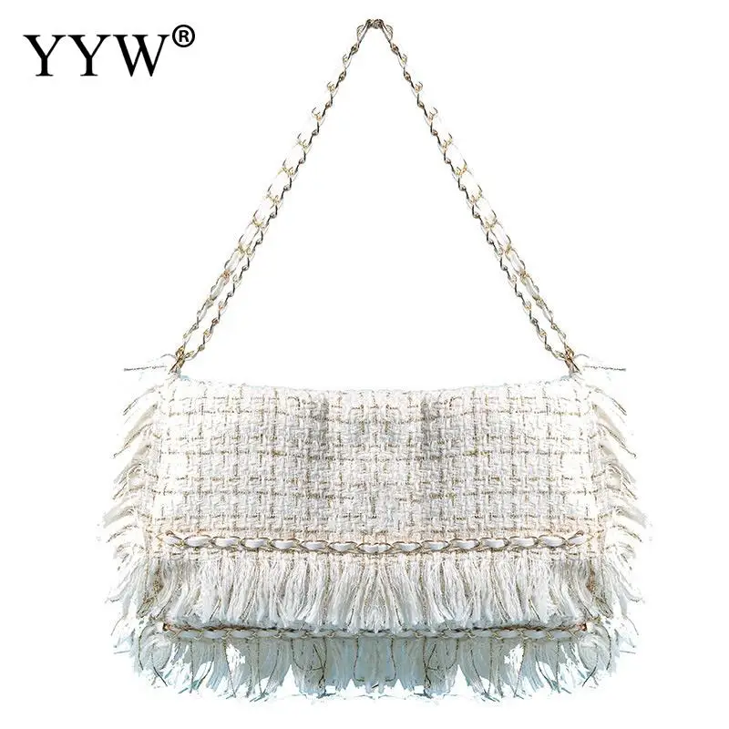 white Delle Sera Canapa Tracolla Frizione Del E Pacchetto Superficie Sacchetto Bianco Partito Pochette Nappe A Borse Da Black Donne Di Kawaii Della Borsa Morbida Nero Giorno 4w1zzq