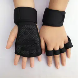 Вес подъема перчатки, поддержка запястья Фитнес кросс-тренинга рука гвардии пауэрлифтинг силиконовые прокладки Нескользящие дышащие