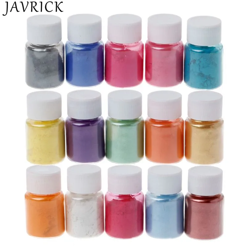 

15 Colors Mica Powder Epoxy Resin Dye Pearl Pigment Natural Mica Mineral Powder