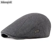 XdanqinX Регулируемый размеры Зима хлопок пряжа модные береты для мужчин женщин ретро язык кепки Простой Винтаж