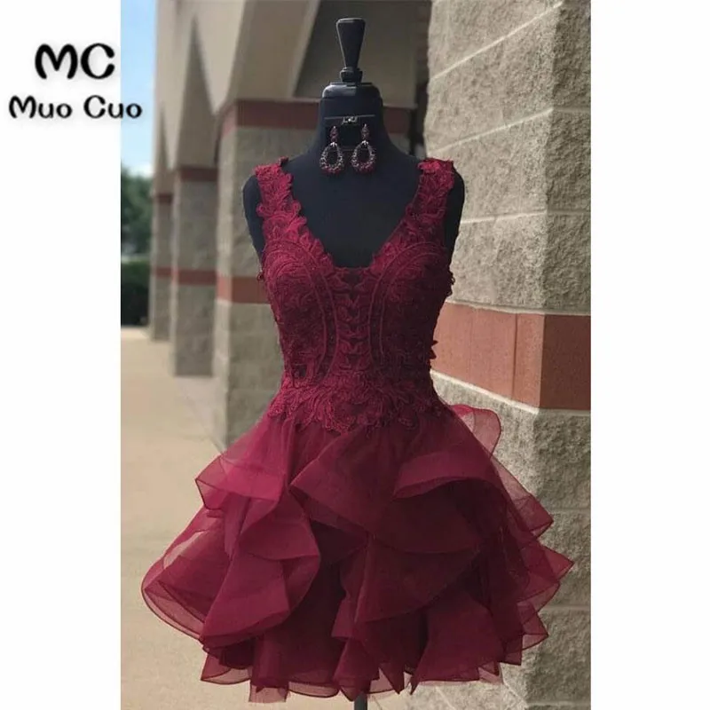 Organza Lace Homecoming Dresses Short Party Dresses