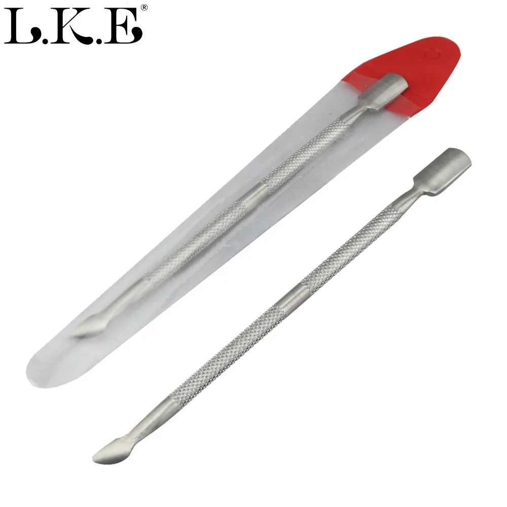

LKE 1pcs Cuticle Remover For Pedicure Manicure Stainless Steel Essential Cuticle 2 Way Spoon Pusher Beauty Nails Art Tools