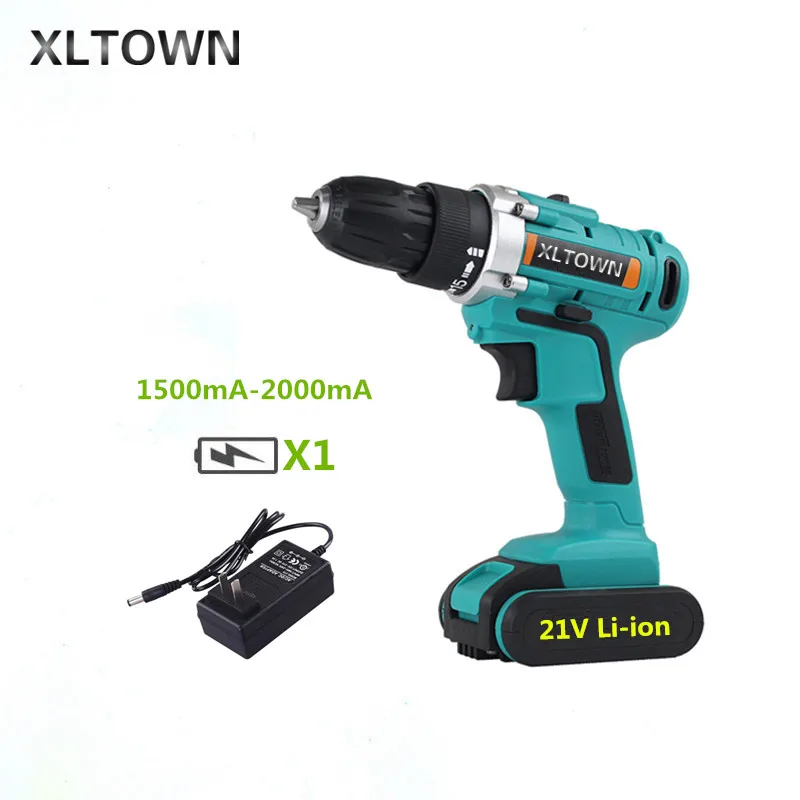 

XLTOWN 21v electric screwdriver 2000 mAh rechargeable lithium battery household Multifunction cordless hand drill Power Tools