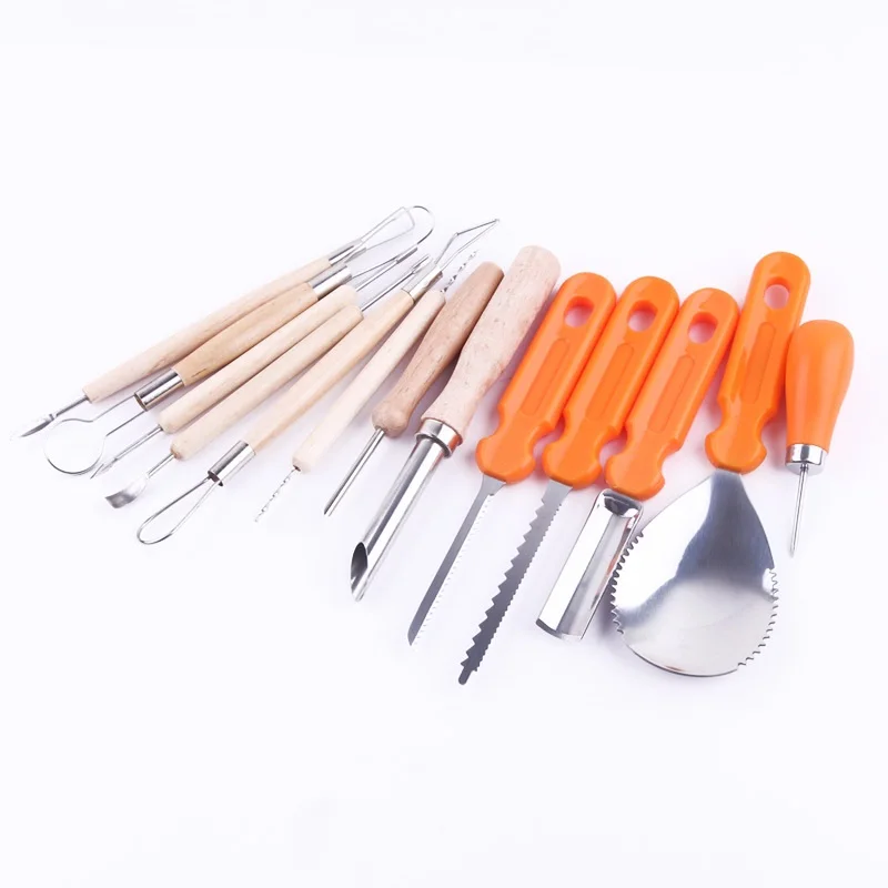13 шт./компл. инструменты для резьбы по тыкве Хэллоуин нож DIY Искусство Дыня Фрукты