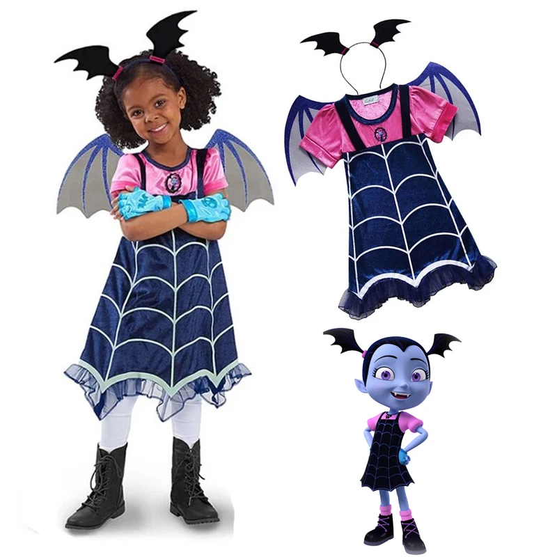 

Girls Vampirina Costume Vampire Cosplay Children's Dresses Kids Halloween Carnival Fancy Party Dress For Girl Streetwear Clothes