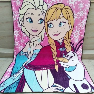 

frozen elsa anna blanket flannel sophia princess thin bed cover 150*200cm washable cartoon girl linens pink blue bedspread sheet