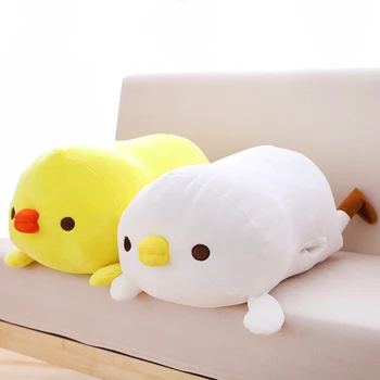 

1pc 60cm cute down cotton yellow chicken hand warmer plush toys stuffed soft cartoon animal dolls for children baby winter gift
